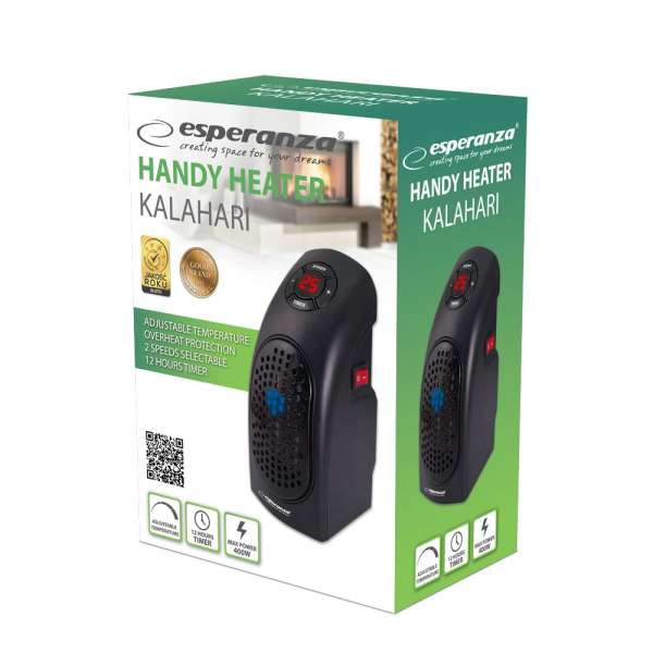 Esperanza EHH007 Kalahari Handly Heater Black