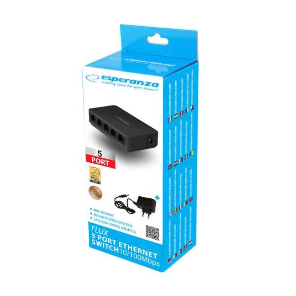 Esperanza ENS101 Flux 5 Port Ethernet Switch