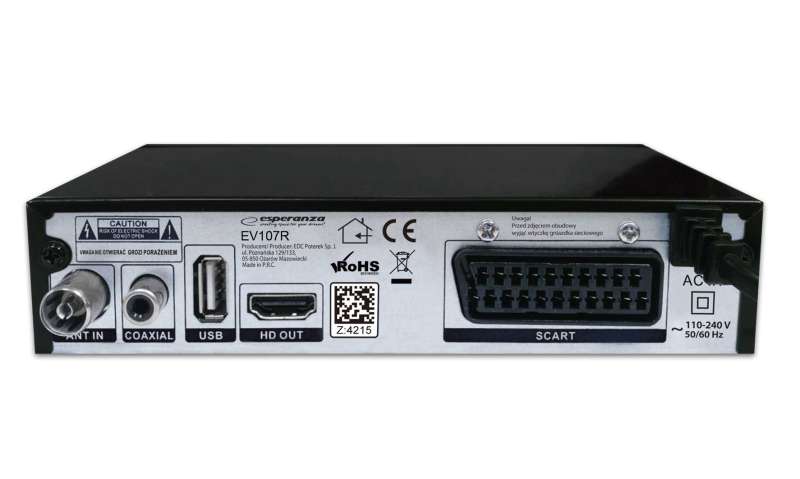 Esperanza EV107R DVB-T/T2 digital terrestrial TV decoder