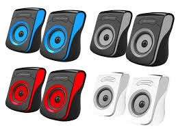 Esperanza Flamenco USB Stereo Speakers Black/Grey