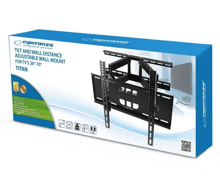 Esperanza ERW012 Titan TV Wall Mount 26"-70" Black