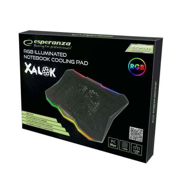 Esperanza Xalok Gamer Notebook hűtőpad Black