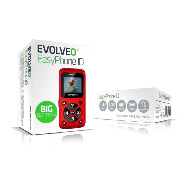 Evolveo EasyPhone ID EP-400 Red