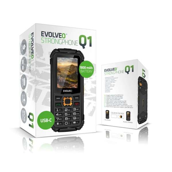 Evolveo StrongPhone Q1 DualSIM Black/Orange
