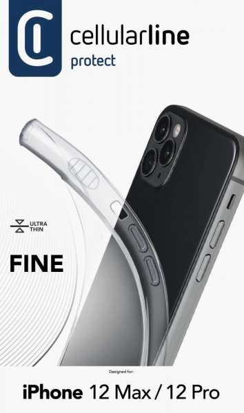 Cellularline Extrathin back cover Fine for Apple iPhone 12/12 Pro, transparent