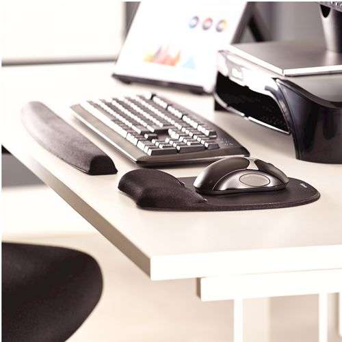Fellowes Memory Foam Wrist Rest Egérpad Black