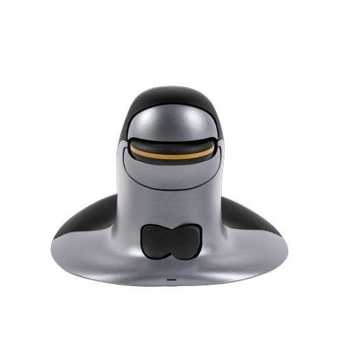 Fellowes Penguin Ambidextrous Vertical Small Wireless Mouse Black/Silver