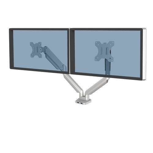 Fellowes Platinum Series Dual Monitor Stand Silver