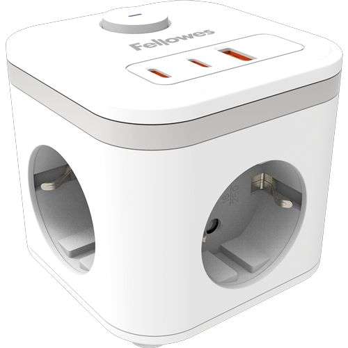 Fellowes PowerCube Hálózati Elosztó Kapcsolóval 3DIN 2m White
