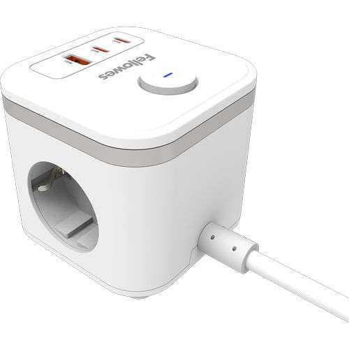 Fellowes PowerCube Hálózati Elosztó Kapcsolóval 3DIN 2m White