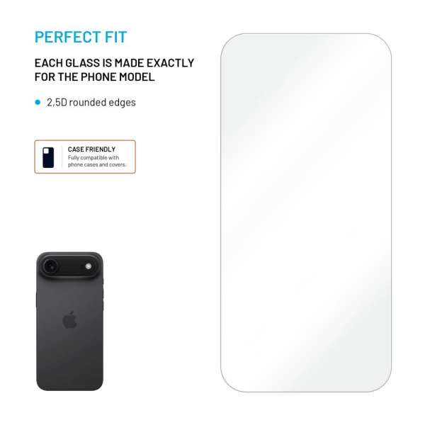 FIXED 2,5D edzett üveg, Apple iPhone Air készülékhez, 2drb