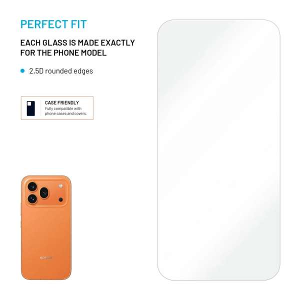 FIXED 2,5D edzett üveg Honor 600 Pro készülékhez, 2drb