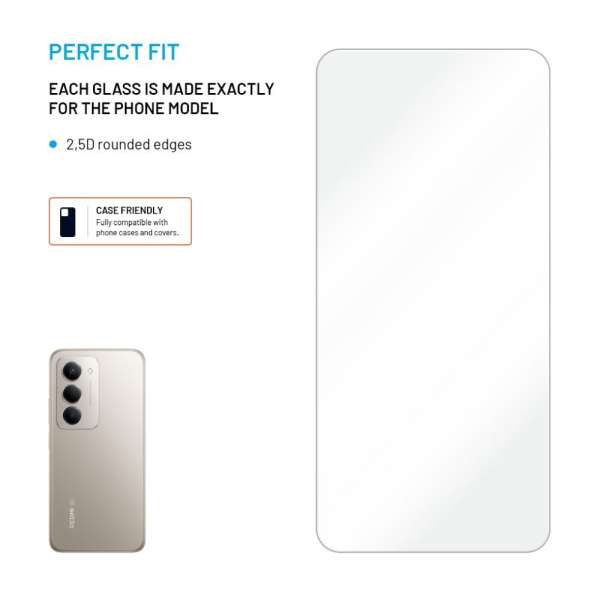 FIXED 2,5D edzett üveg Xiaomi Redmi 15 4G/5G készülékhez 2drb