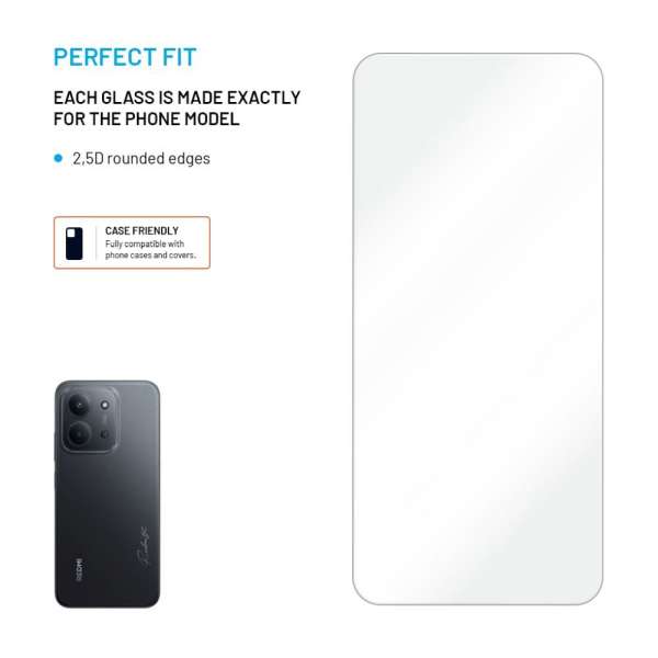 FIXED 2,5D edzett üveg, Xiaomi Redmi 15C 4G/5G készülékhez