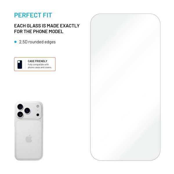 FIXED 2,5D ezdett üveg Apple iPhone 17 Pro készülékhez, 2drb