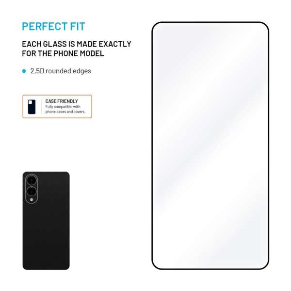 FIXED 2,5D teljes képernyőt védő edzett üveg Samsung Galaxy S25 Edge 5G készülékhez, fekete