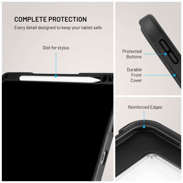 FIXED Tok Apple iPad Pro 12,9" (2018-2022)/iPad Air 13" (2024/2025) készülékhez, fekete
