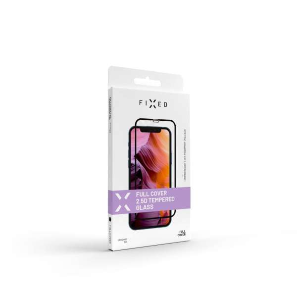 FIXED Full Cover 2,5D Tempered Glass for Apple iPhone 13 Mini, black