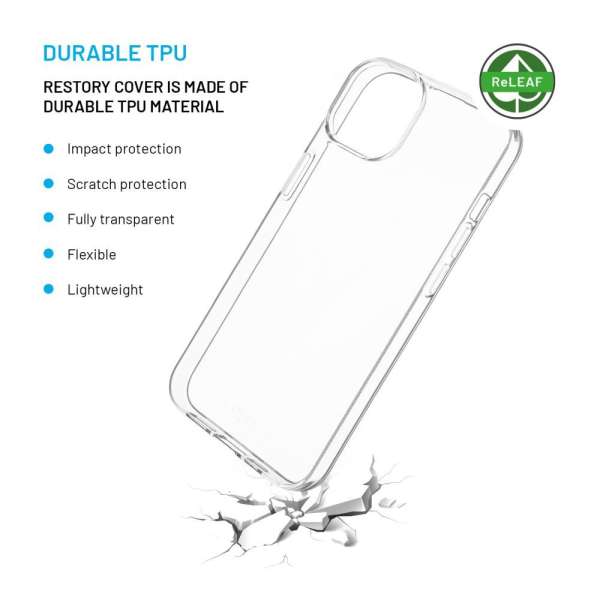 FIXED újrahasznosított anyagból készült AntiUV TPU hátlap Apple iPhone 15 Pro Max készülékhez, átlátszó