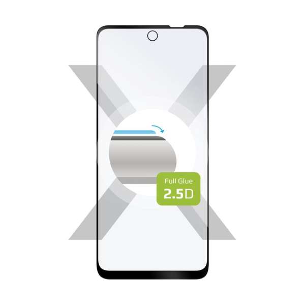 FIXED Full Cover 2,5D Tempered Glass for Motorola Moto E32s, black