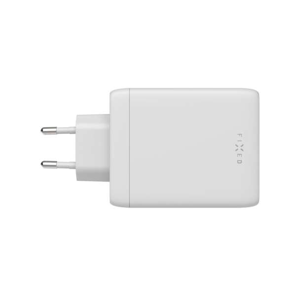 FIXED hálózati töltő 3xUSB-C 1xUSB-A kimenet, GaN technológia,PD 3.0, 100W, fehér