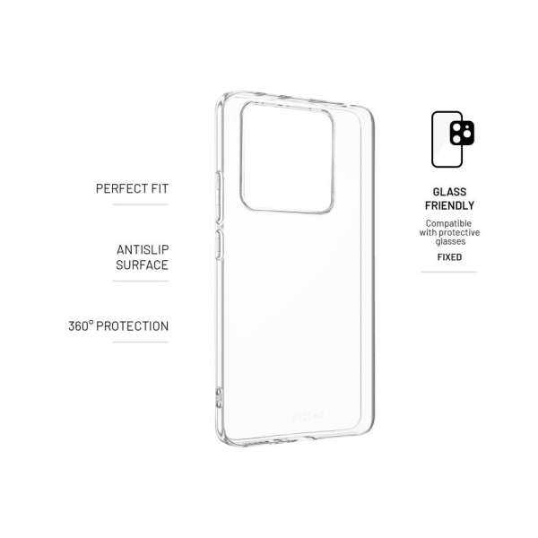 FIXED Gumírozott telefontok POCO M7 Pro 5G, átlátszó