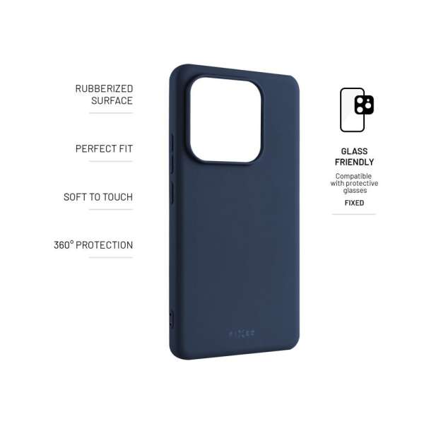 FIXED Gumírozott telefontok Story Xiaomi Redmi Note 14 5G telefonhoz, kék