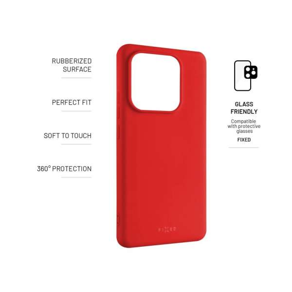 FIXED Gumírozott telefontok Story Xiaomi Redmi Note 14 5G telefonhoz, piros