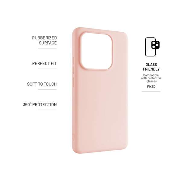 FIXED Gumírozott telefontok Story Xiaomi Redmi Note 14 5G telefonhoz, rózsaszín