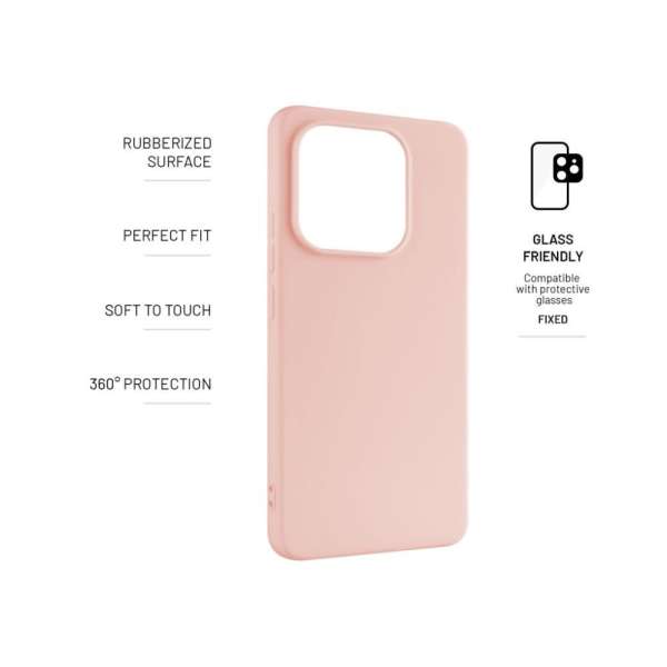 FIXED Gumírozott telefontok Xiaomi Redmi Note 14, rózsaszín