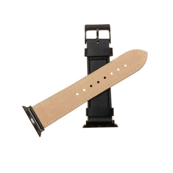 FIXED bőrszíj Apple Watch 42/44/45 mm, fekete