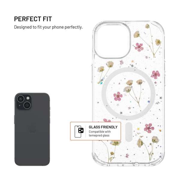 FIXED MagBloom Apple iPhone 15 készülékhez, rózsaszín szilva színű