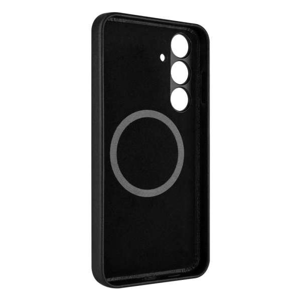 FIXED MagLeather valódi bőr telefontok Samsung Galaxy S24+ készülékhez, fekete, FIXLM-1257-BK