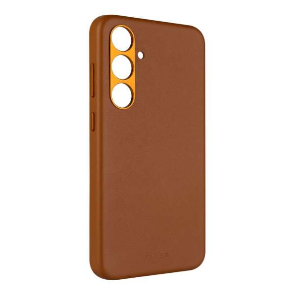 FIXED MagLeather valódi bőr telefontok Samsung Galaxy S24 készülékhez, barna, FIXLM-1256-BRW