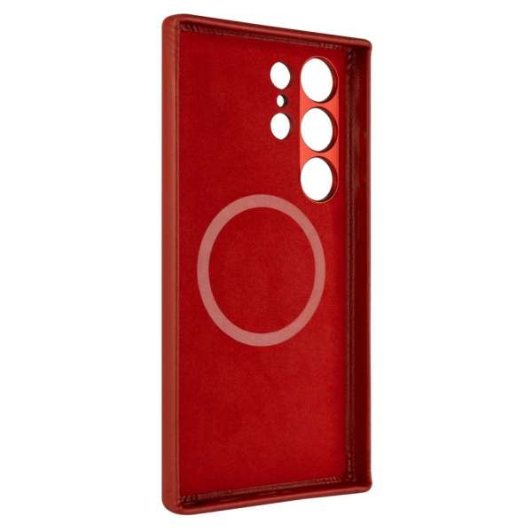 FIXED MagLeather valódi bőr telefontok Samsung Galaxy S24 Ultra készülékhez, piros, FIXLM-1258-RD