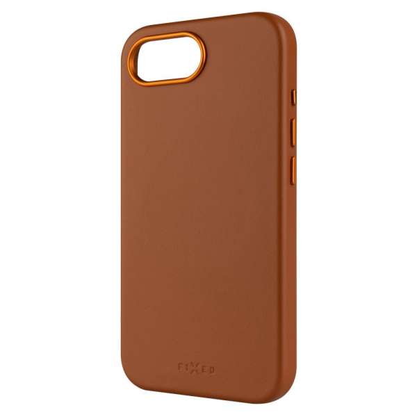 FIXED MagLeather telefontok MagSafe kompatibilis Apple iPhone 16e-hez, barna
