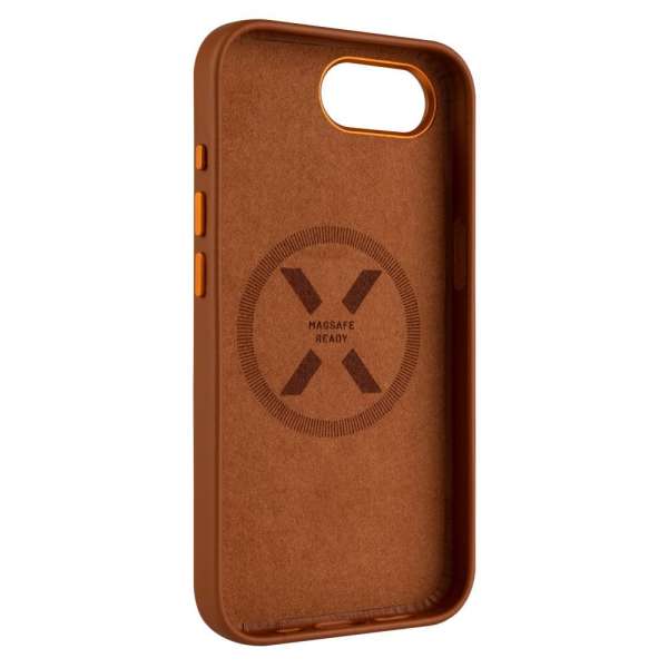 FIXED MagLeather telefontok MagSafe kompatibilis Apple iPhone 16e-hez, barna