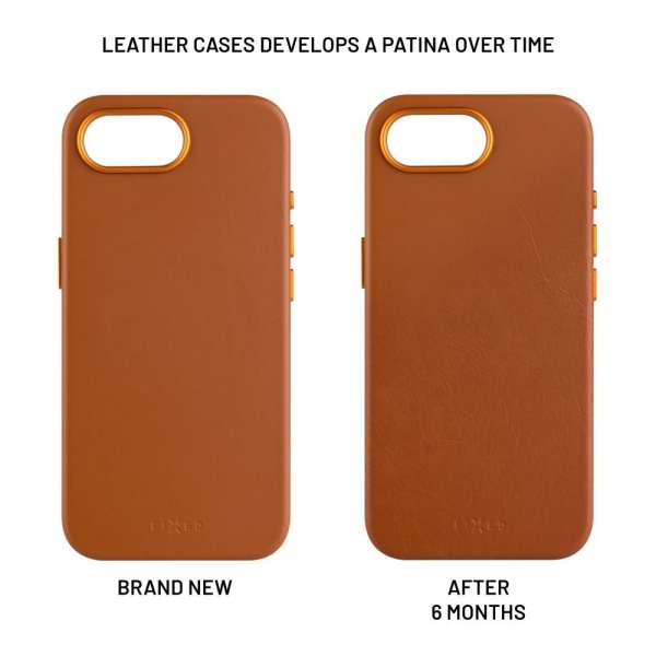 FIXED MagLeather telefontok MagSafe kompatibilis Apple iPhone 16e-hez, barna