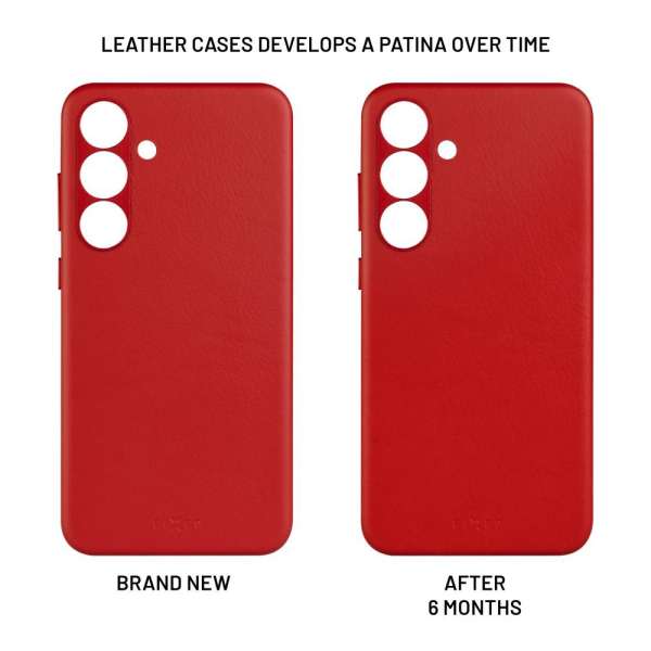 FIXED MagLeather telefontok Samsung Galaxy S25+-hoz, piros