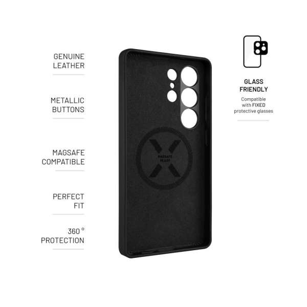 FIXED MagLeather telefontok Samsung Galaxy S25 Ultra-hoz, fekete