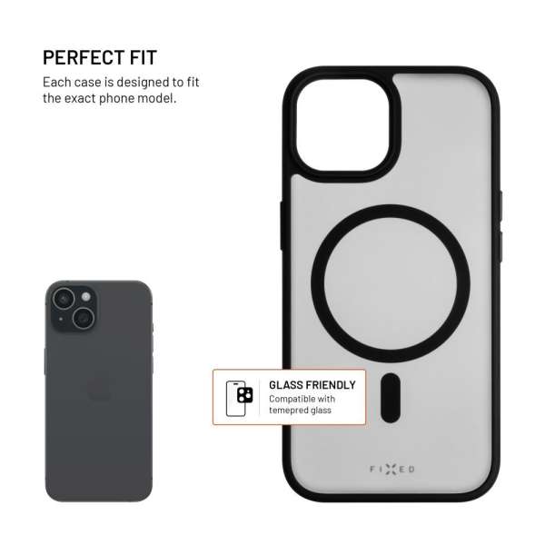 FIXED MagMisty telefontok Apple iPhone 16 Pro készülékhez, fekete
