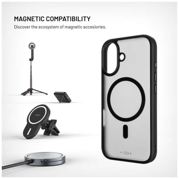 FIXED MagMisty tok Apple iphone 17 készülékhez, fekete