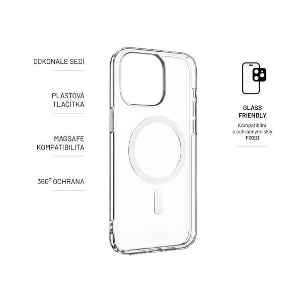 FIXED MagPure for Apple iPhone 15 Pro Max, clear, Mobiltelefon Kiegészítő