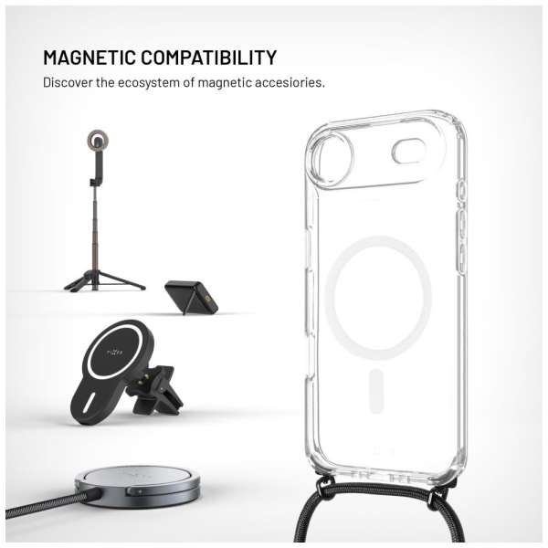 FIXED MagPure Neck tok Apple iPhone Air készülékhez, fekete
