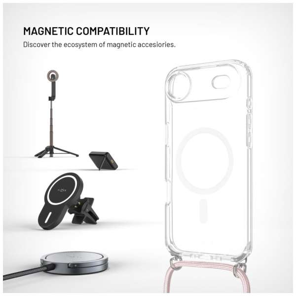 FIXED MagPure Neck tok Apple iPhone Air készülékhez, rózsaszín
