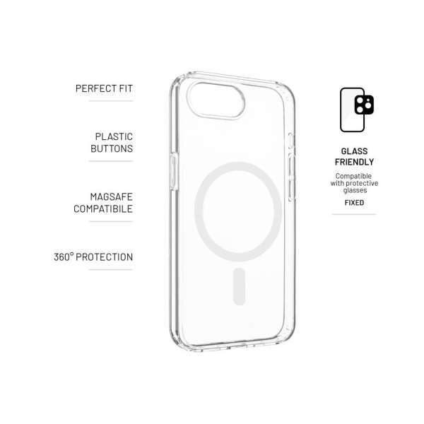 FIXED MagPure tok Apple iPhone 16e készülékhez, átlátszó