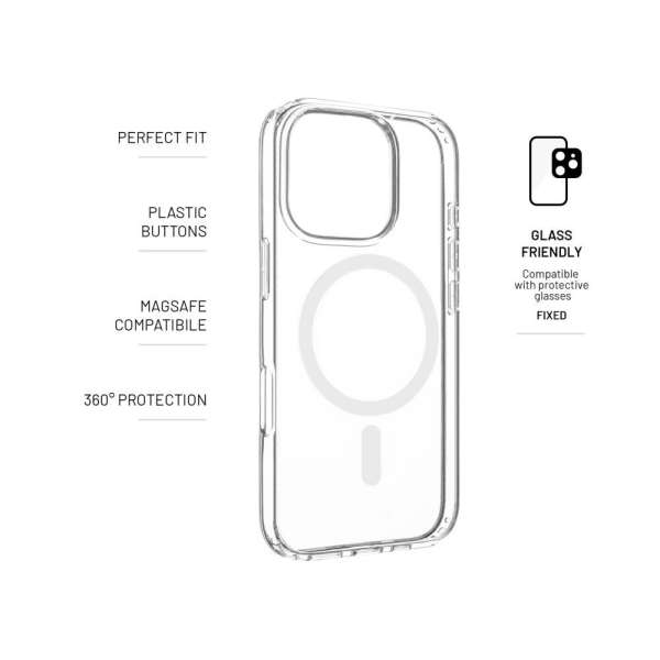 FIXED MagPure védőtok Apple iPhone 16 Pro-hoz, átlátszó
