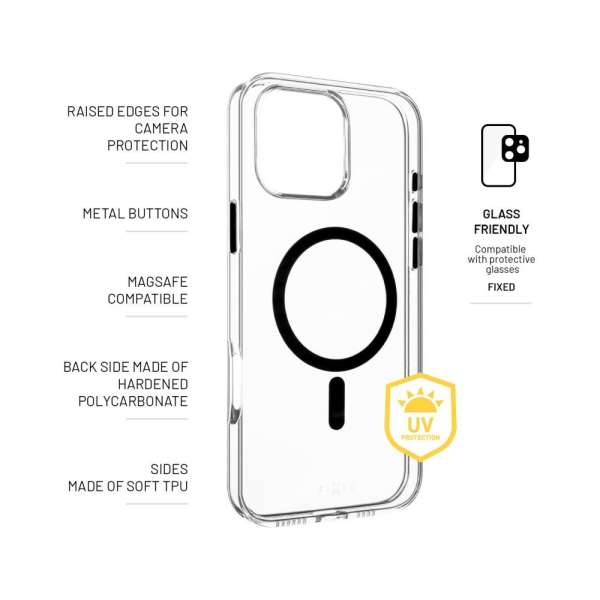FIXED MagPurity Tok Apple iPhone 16 Pro Max, átlátszó
