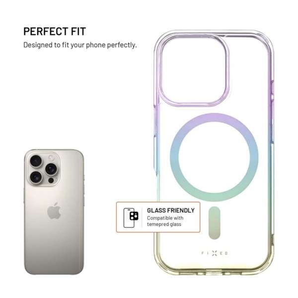 FIXED MagRainbow for Apple iPhone 16 Pro készülékhez szivárványszínű