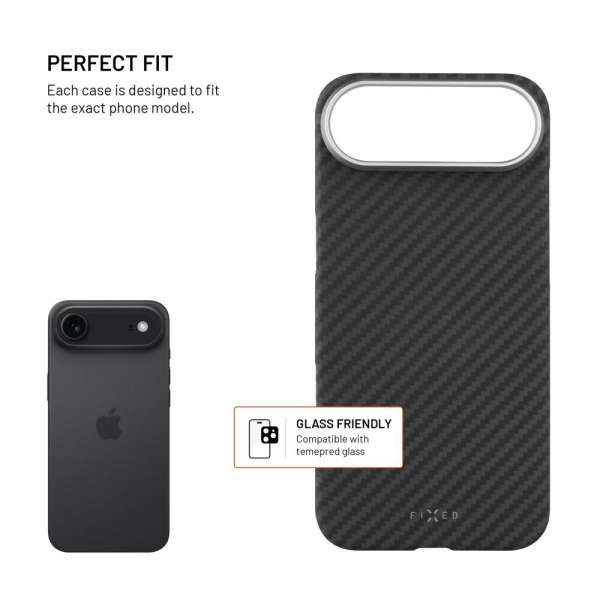 FIXED MagVelar tok Apple iPhone Air készülékhez, fekete